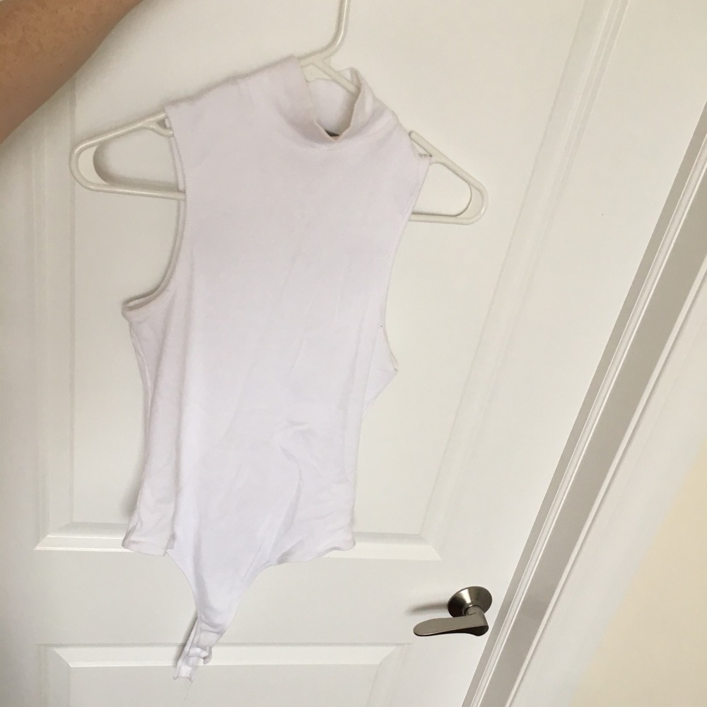 White and black body suit